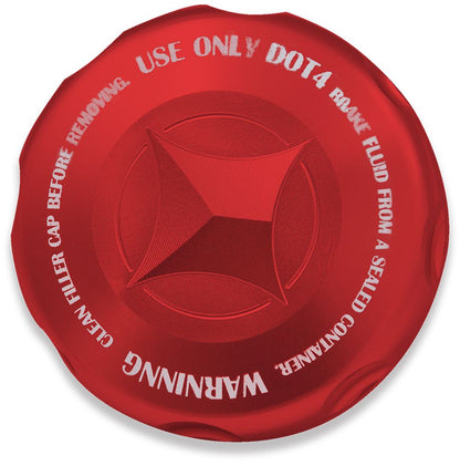 Master Cylinder Cap RED Red Anodized M52xP4 1pc