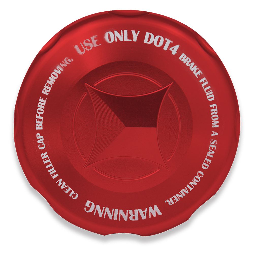Master Cylinder Cap RED Red Anodized M52xP4 1pc