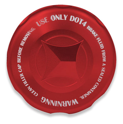 Master Cylinder Cap RED Red Anodized M52xP4 1pc