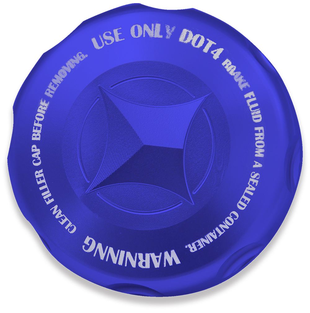 Master Cylinder Cap BLUE Blue Anodized M52xP4 1pc