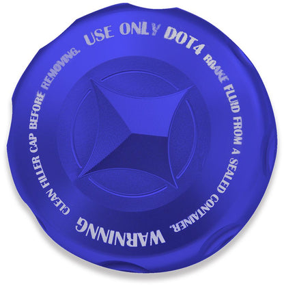 Master Cylinder Cap BLUE Blue Anodized M52xP4 1pc