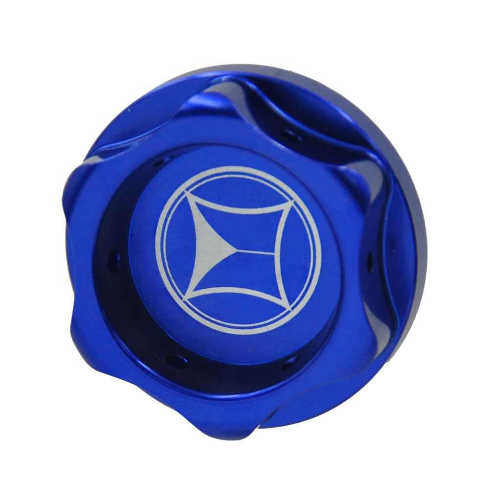 Oil Filler Cap M20xP1.5 Crown Type Blue Anodized 1pc