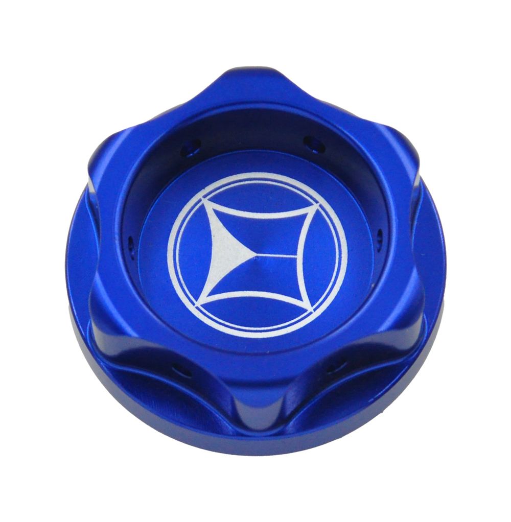 Oil Filler Cap M20xP1.5 Crown Type Blue Anodized 1pc