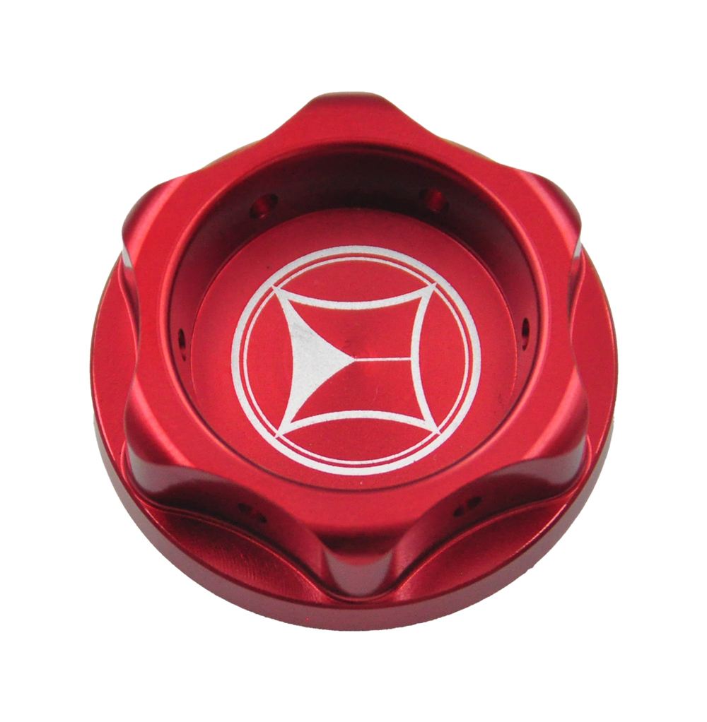 Oil Filler Cap M20XP1.5 Crown Type RED Red Anodized 1 pc