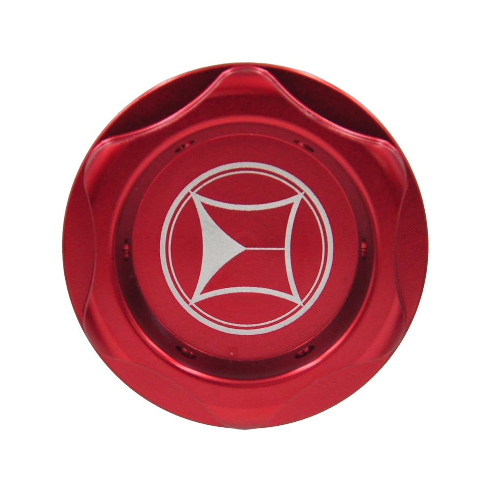 Oil Filler Cap M24XP3.0 Crown Type RED Red Anodized 1 pc.
