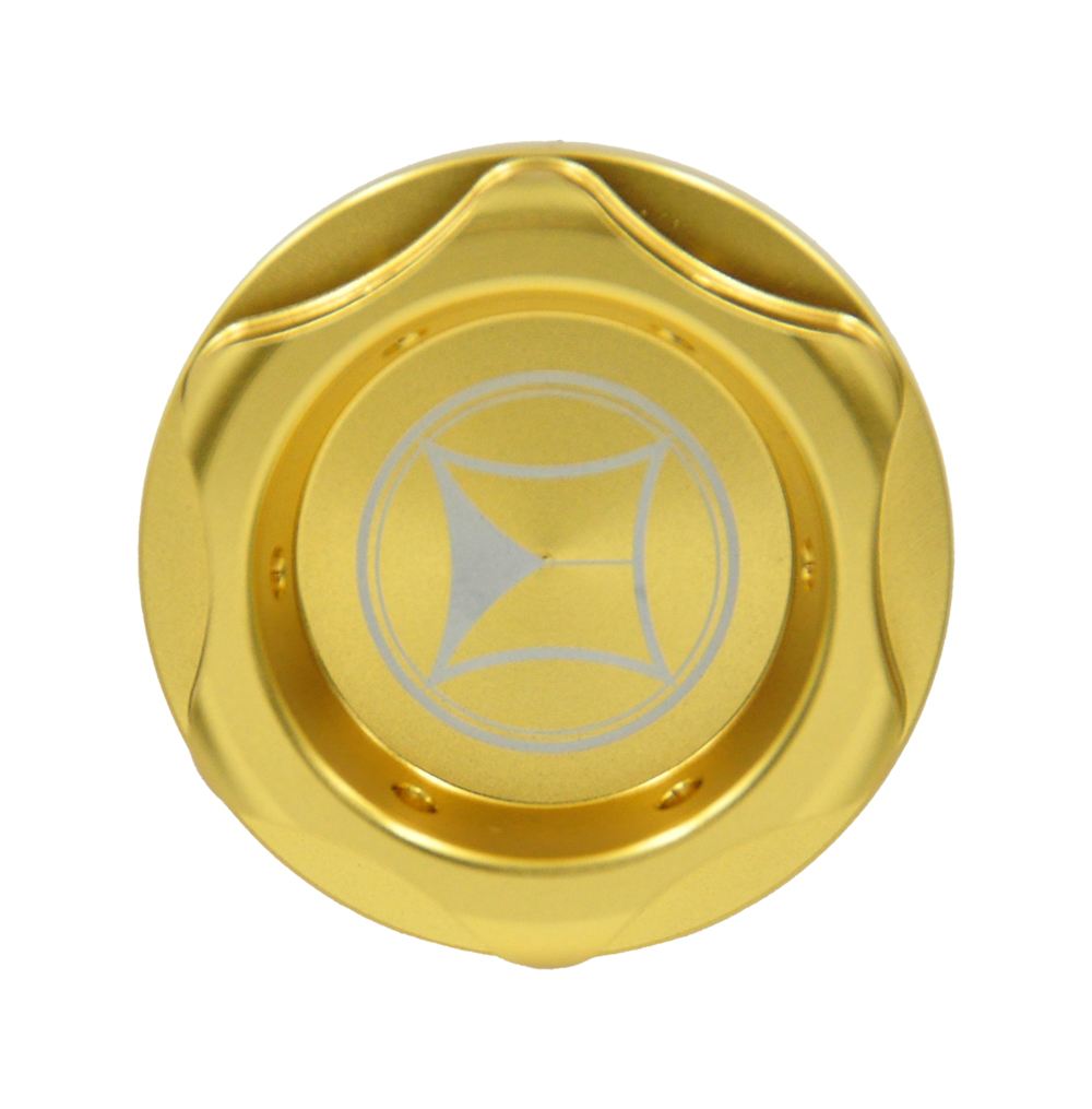 Oil Filler Cap M27XP3.0 Crown Type GOLD Gold Anodized 1 piece
