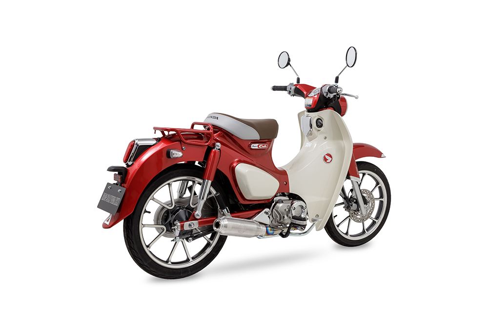 Full Exhaust Short Monster HG-Ti Super Cub C125 2021-23, 2024- Heat Gradation Titanium