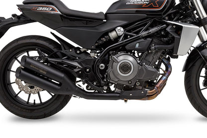 Slip-on Exhaust Cross Twin X350 2023- Black Heat-resistant Black Paint Harley