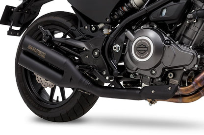 Slip-on Exhaust Cross Twin X350 2023- Black Heat-resistant Black Paint Harley