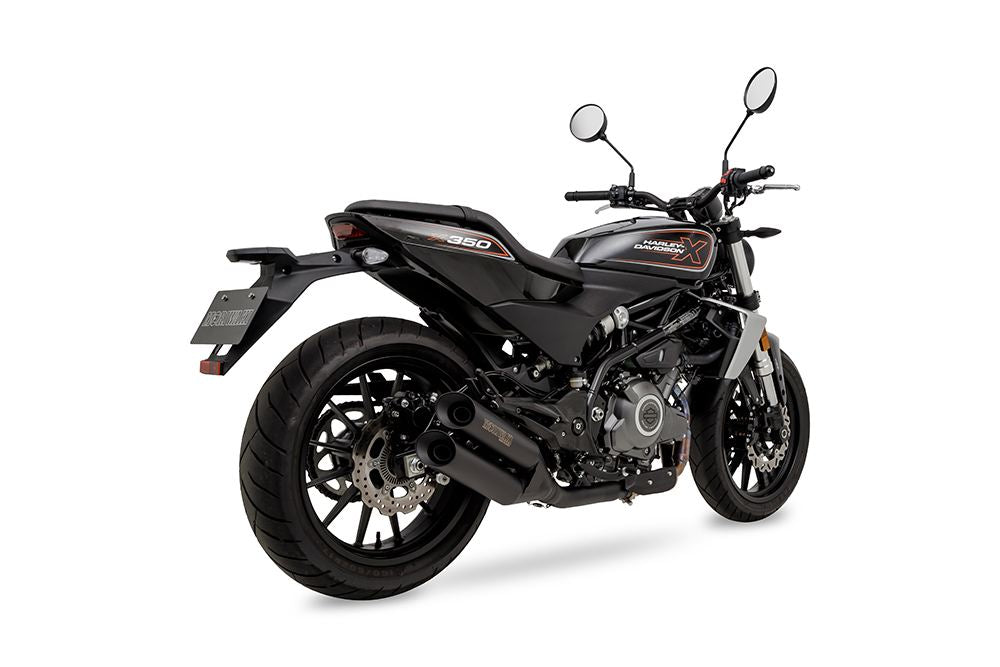 Slip-on Exhaust Cross Twin X350 2023- Black Heat-resistant Black Paint Harley