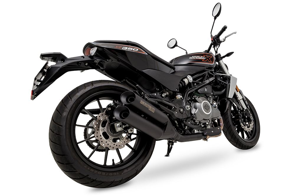 Slip-on Exhaust Cross Twin X350 2023- Black Heat-resistant Black Paint Harley