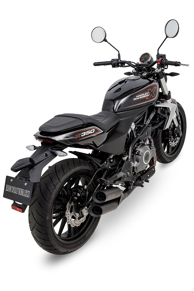 Slip-on Exhaust Cross Twin X350 2023- Black Heat-resistant Black Paint Harley