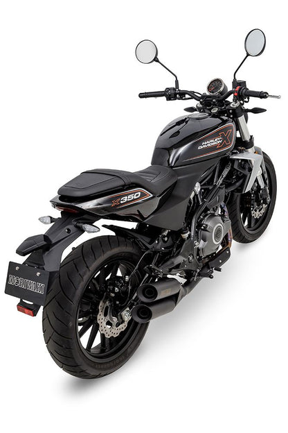 Slip-on Exhaust Cross Twin X350 2023- Black Heat-resistant Black Paint Harley