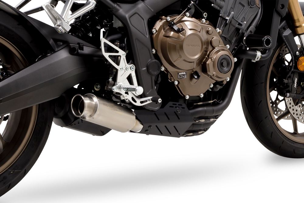 フルエキゾースト クロス ショート ゼロ CBR650R / CB650R '19-22/23/24- ブラック耐熱黒塗装/ホワイトチタン