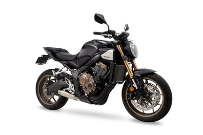 フルエキゾースト クロス ショート ゼロ CBR650R / CB650R '19-22/23/24- ブラック耐熱黒塗装/ホワイトチタン