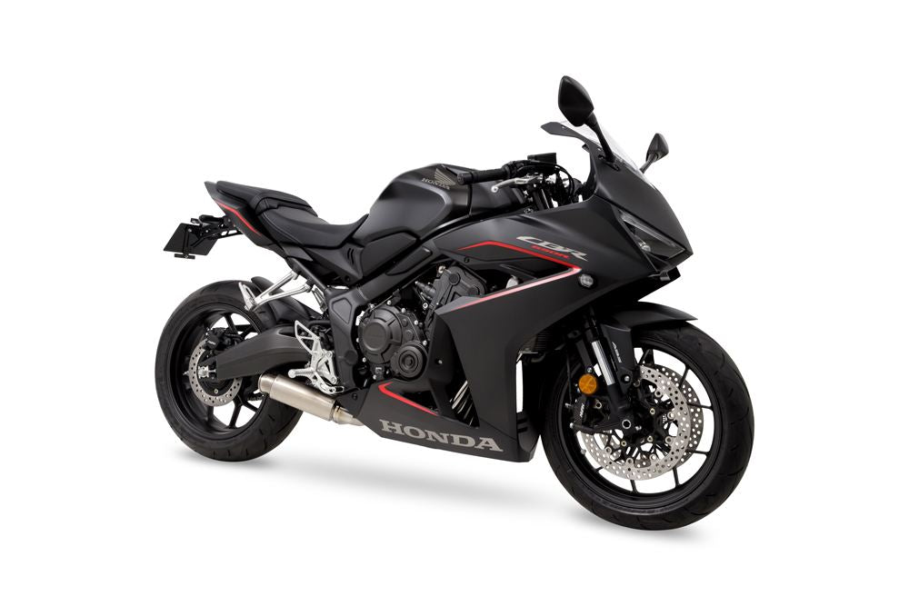 Full Exhaust Cross Short Zero CBR650R / CB650R '19-22/23/24- SUS Polish/White Titanium