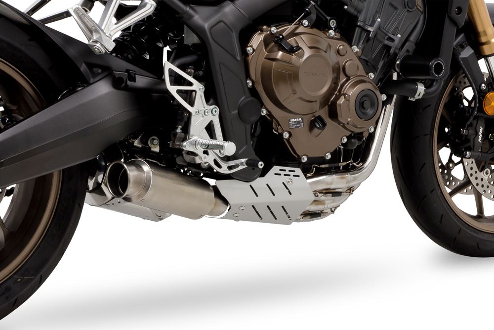 Full Exhaust Cross Short Zero CBR650R / CB650R '19-22/23/24- SUS Polish/White Titanium