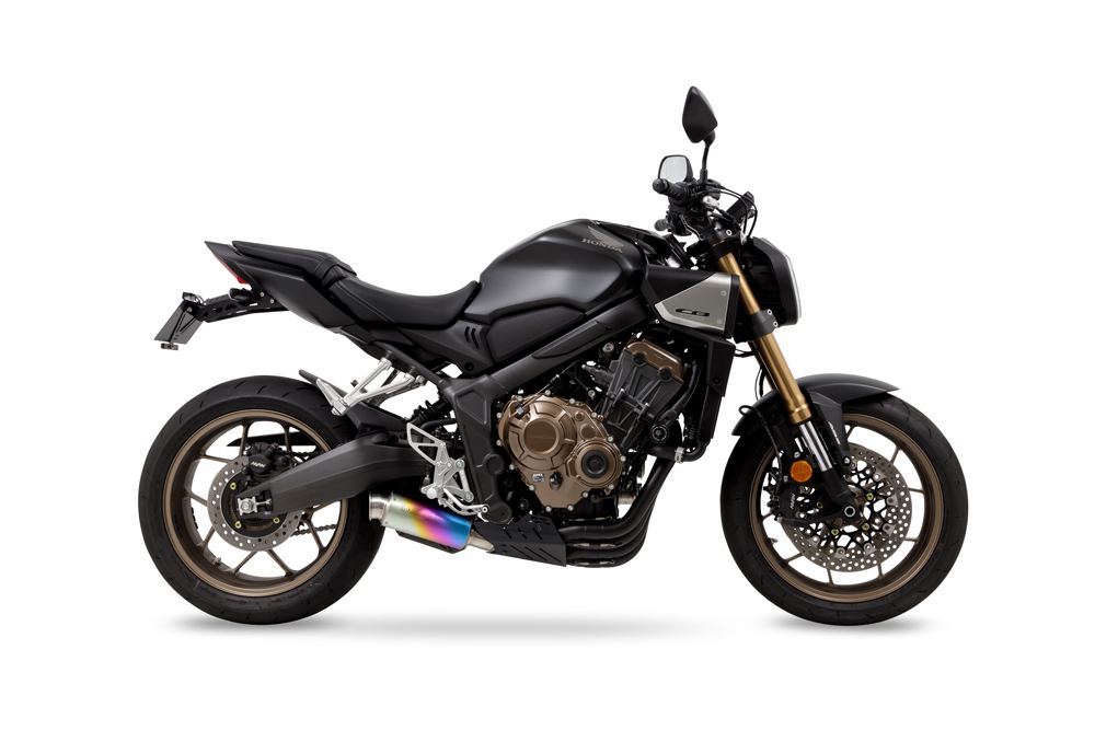フルエキゾースト クロスショートゼロ CBR650R / CB650R 2019-22/23/24- ブラック耐熱黒塗装/アノダイズドチタニウム