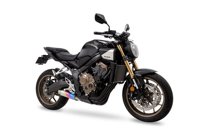 フルエキゾースト クロスショートゼロ CBR650R / CB650R 2019-22/23/24- ブラック耐熱黒塗装/アノダイズドチタニウム