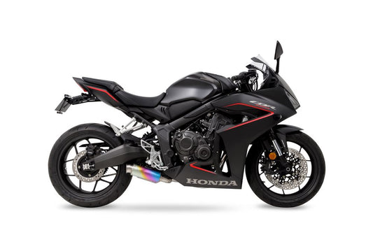 Full Exhaust Cross-Short Zero CBR650R/CB650R '19-22/23/24- SUS Polish/Anodized Titanium