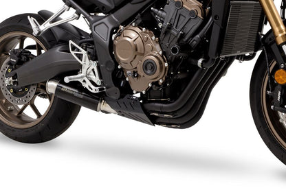 Full Exhaust Cross Short Zero CBR650R/CB650R 2019-2022/2023/2024- Black Heat-Resistant Black Coating/Black Pearl Kai Black Gloss