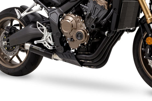Full Exhaust Cross Short Zero CBR650R/CB650R 2019-2022/2023/2024- Black Heat-Resistant Black Coating/Black Pearl Kai Black Gloss