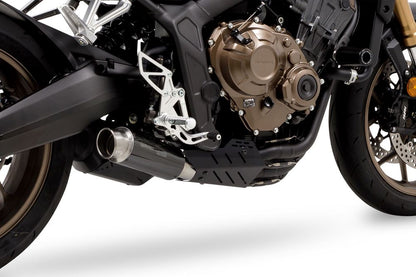 Full Exhaust Cross Short Zero CBR650R/CB650R 2019-2022/2023/2024- Black Heat-Resistant Black Coating/Black Pearl Kai Black Gloss
