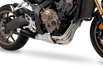 Full Exhaust Cross Short Zero CBR650R/CB650R 2019-2022/2023/2024- SUS Polish/Black Pearl Kai Black Gloss