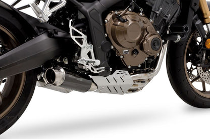 Full Exhaust Cross Short Zero CBR650R/CB650R 2019-2022/2023/2024- SUS Polish/Black Pearl Kai Black Gloss