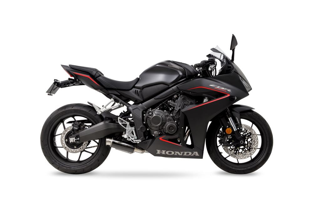 Full Exhaust Cross Short Zero CBR650R/CB650R 2019-2022/2023/2024- SUS Polish/Black Pearl Kai Black Gloss