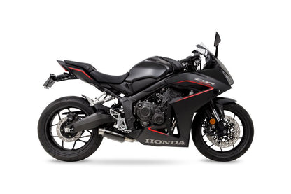Full Exhaust Cross Short Zero CBR650R/CB650R 2019-2022/2023/2024- SUS Polish/Black Pearl Kai Black Gloss