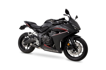 Full Exhaust Cross Short Zero CBR650R/CB650R 2019-2022/2023/2024- SUS Polish/Black Pearl Kai Black Gloss
