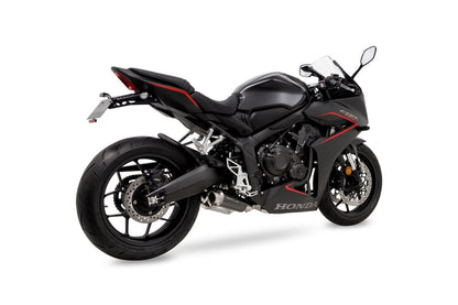Full Exhaust Cross Short Zero CBR650R/CB650R 2019-2022/2023/2024- SUS Polish/Black Pearl Kai Black Gloss