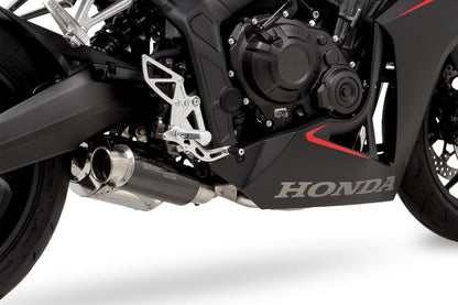 Full Exhaust Cross Short Zero CBR650R/CB650R 2019-2022/2023/2024- SUS Polish/Black Pearl Kai Black Gloss