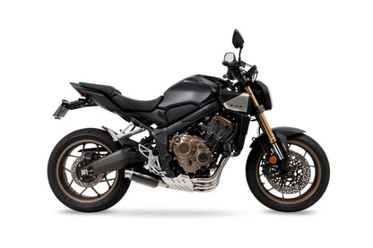 Full Exhaust Cross Short Zero CBR650R/CB650R 2019-2022/2023/2024- SUS Polish/Black Pearl Kai Black Gloss