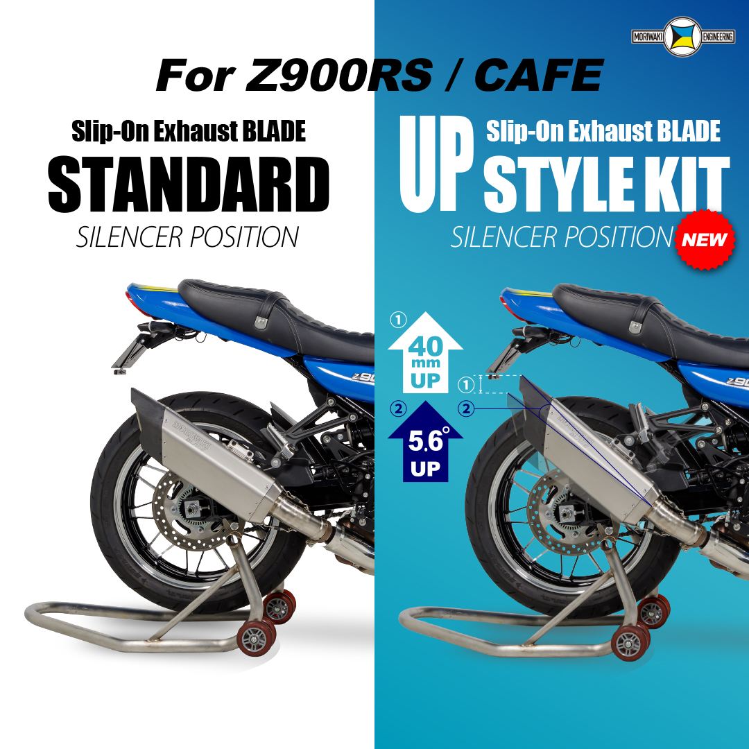 Blade Slip-on Upstyle Kit Z900RS 2018-2022/ 2023- Black Anodized 180g Cafe