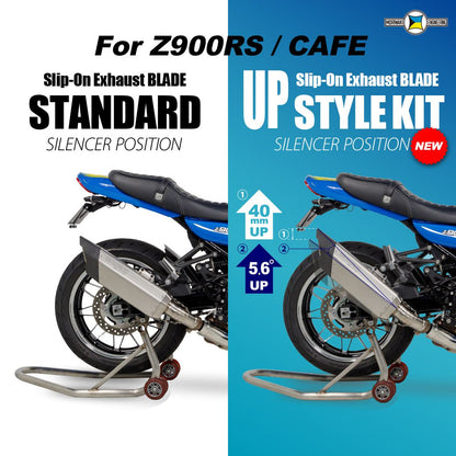 Blade Slip-on Upstyle Kit Z900RS 2018-2022/ 2023- Black Anodized 180g Cafe