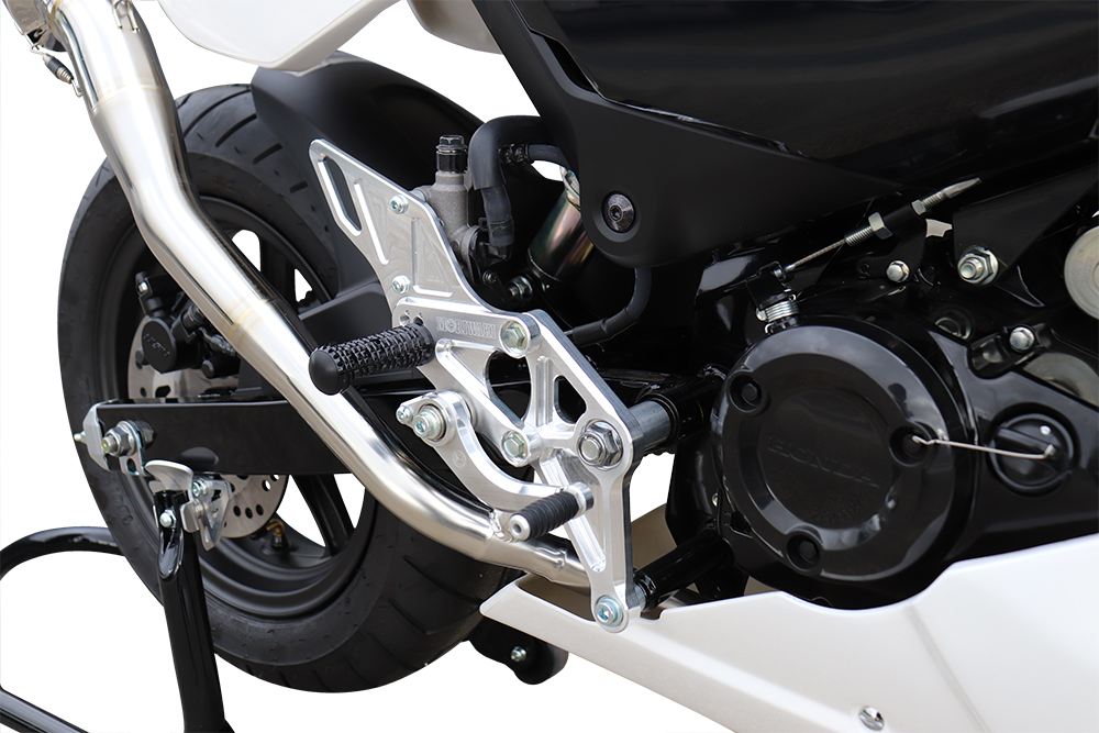 Rear Sets Kit 24GROM Racing Spec 3 GROM 2021-23/ 2024- Silver Anodized 1 Set GROM