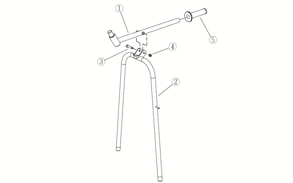 Front Stand for GROM 2016-2020 2021-2023 2024- Black Painted, 1 Set, GROM