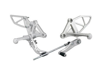 Rear Sets Kit SV CBR650R/CB650R 2019-20/ 2021-22/ 2023/ 2024 Silver Anodized 1 Set
