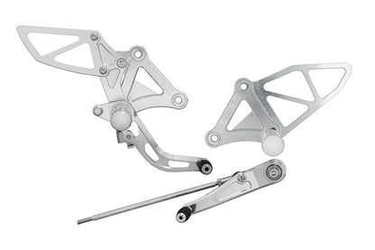 Rear Sets Kit SV CBR650R/CB650R 2019-20/ 2021-22/ 2023/ 2024 Silver Anodized 1 Set
