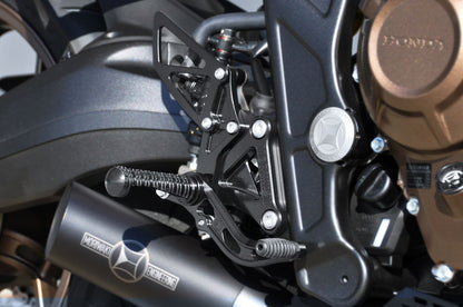 Rearset Kit, BLACK, 19CBR650R, Black Anodized, 1 Set