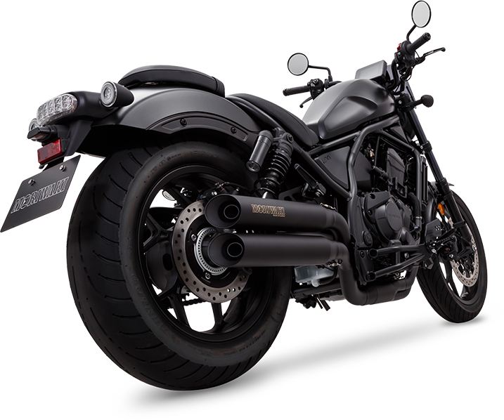 Full Exhaust Cross Twin Rebel 1100 Black Heat-Resistant Black Paint Rebel