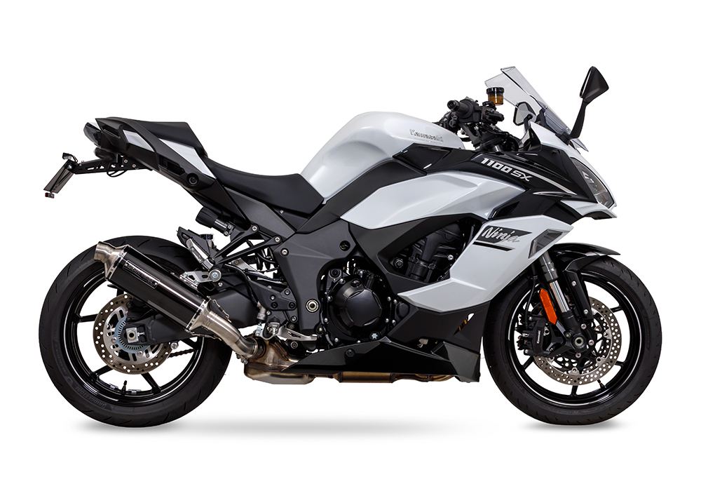 Slip-on Exhaust MXR Ninja1100SX 20-22/23-24 Ninja1100SX/SE 25- Black Pearl-Kai/Gloss Black Ninja