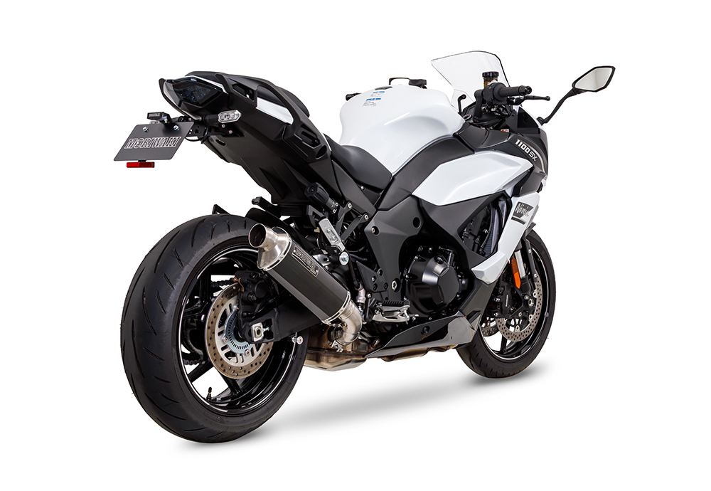 Slip-on Exhaust MXR Ninja1100SX 20-22/23-24 Ninja1100SX/SE 25- Black Pearl-Kai/Gloss Black Ninja