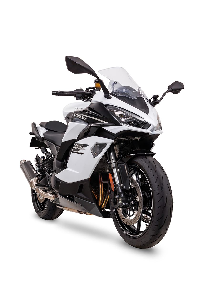 Slip-on Exhaust MXR Ninja1100SX 20-22/23-24 Ninja1100SX/SE 25- Black Pearl-Kai/Gloss Black Ninja