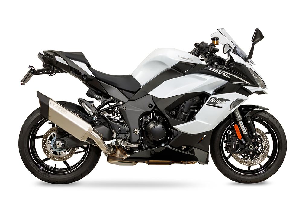 Slip-on Exhaust Blade Ninja1000SX '20-22/23-24 Ninja1100SX/SE '25- White Titanium Ninja