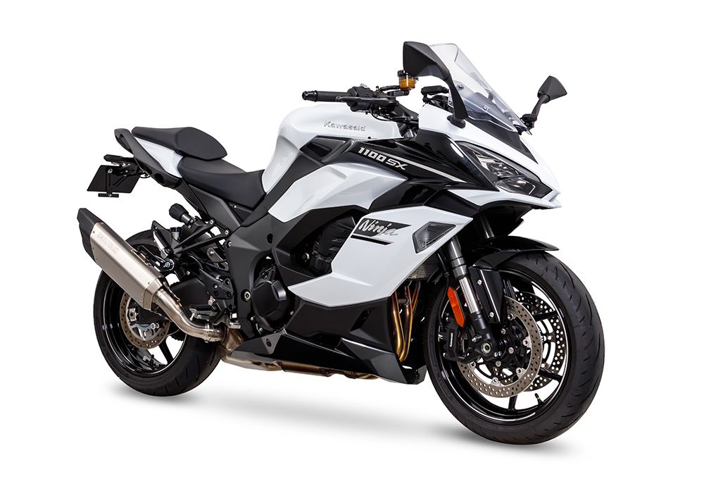 Slip-on Exhaust Blade Ninja1000SX '20-22/23-24 Ninja1100SX/SE '25- White Titanium Ninja