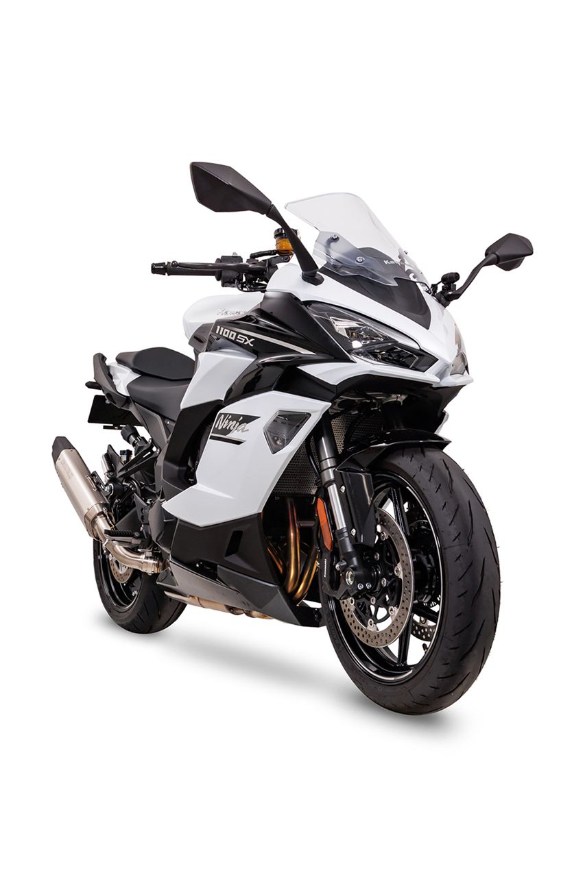 Slip-on Exhaust Blade Ninja1000SX '20-22/23-24 Ninja1100SX/SE '25- White Titanium Ninja