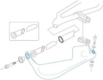 ハンドルガード(ブッシュガード) ブラック 汎用